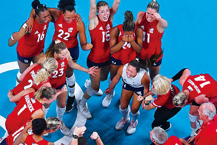 女排決賽 美國3：0挫巴西摘金