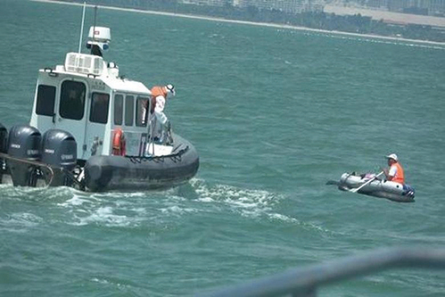 中國男子划橡皮艇 偷渡台灣金門