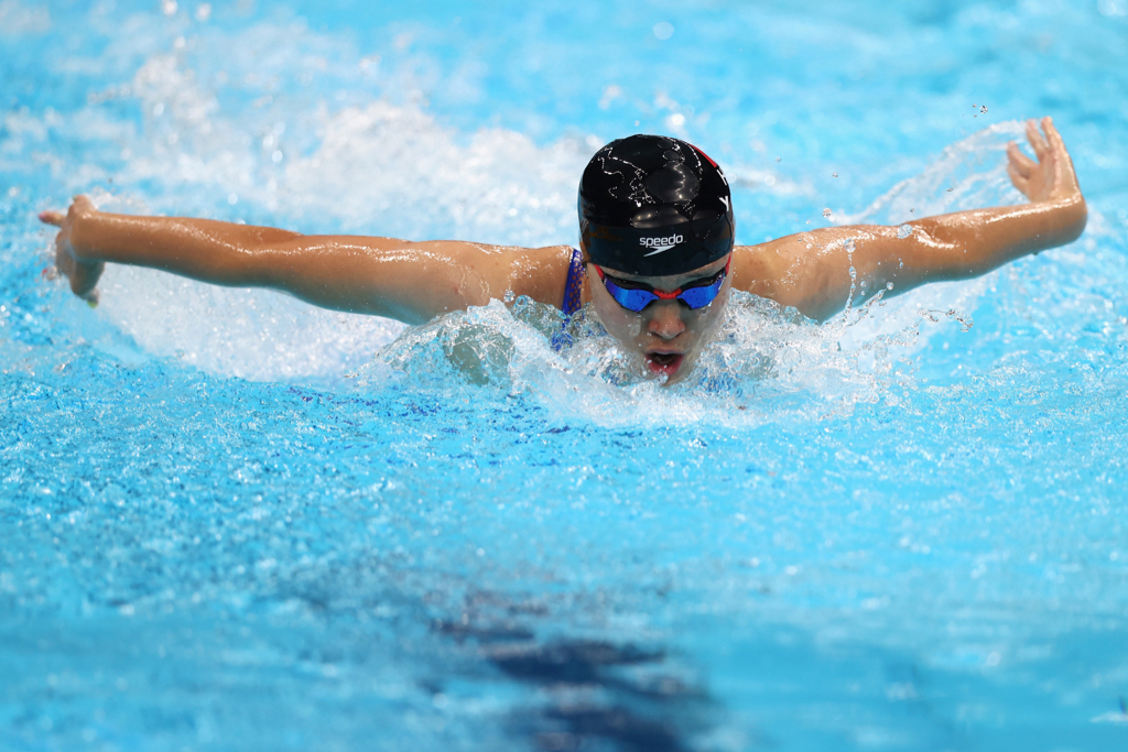 香港泳手陳睿琳今（25日）出戰女子S14級100米蝶泳初賽，以第三名晉級決賽。(Photo by Naomi Baker/Getty Images)
