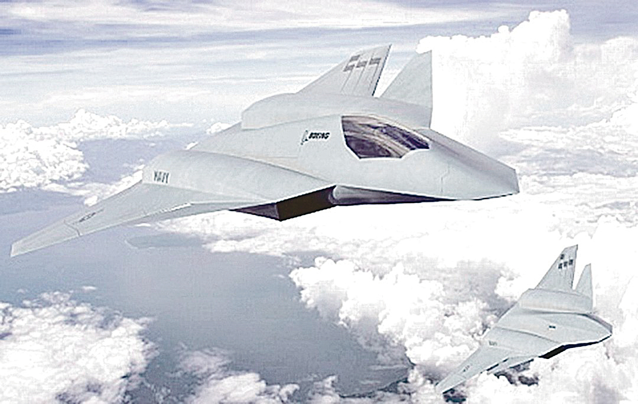 2020年9月15日，美國空軍首次對外證實，秘密設計研發、建造第6代戰機原型已試飛，震驚國防界。波音曾於2013年發布第六代戰機概念圖。（維基百科）