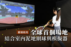 全球首個結合室內泥地網球與模擬互動場地觀塘啟用