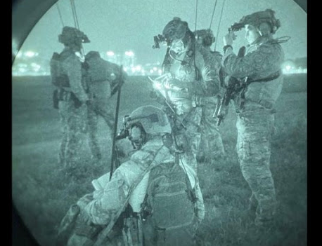 9月13日，美軍第320特戰隊，在南韓京畿道平澤的美軍駐韓漢弗萊斯營，以「柚木刀（Teak Knife）」為名進行夜間滲透「斬首行動」任務等訓練。網絡截圖，自駐韓美軍特戰隊Facebook。