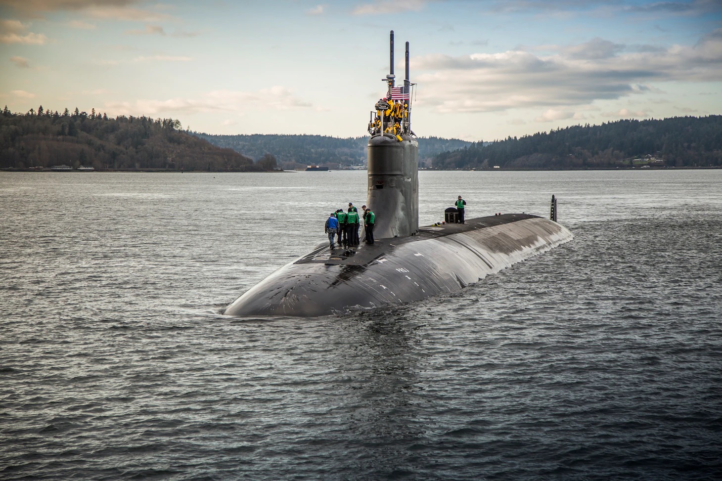 近日，美國海軍海狼級快速攻擊核潛艇康涅狄格號在南海發生水下意外碰撞事故，曝美軍事部署動向。圖為核潛艇康涅狄格號資料照。（美國海軍官網）