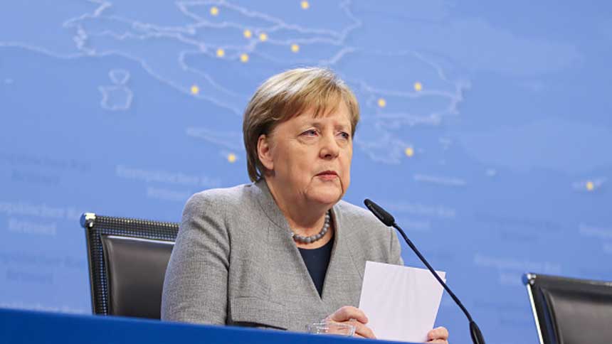 德國總理默克爾離任在即，他呼籲整個歐洲大陸更團結一致，才能抗衡中共。（Nicolas Economou/NurPhoto via Getty Images）