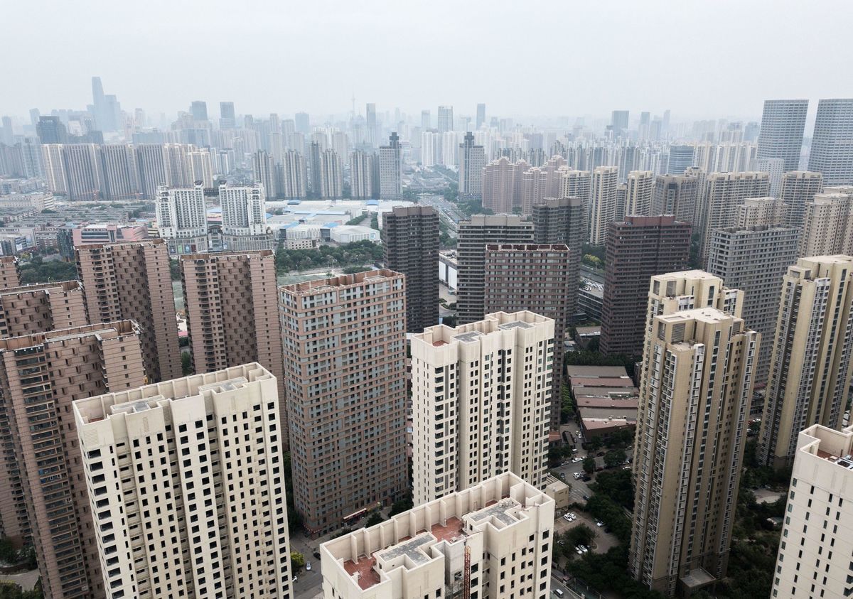 中共政府將在部份地區開徵房地產稅做試點。圖為天津住宅樓群，攝於2018年5月10日。（FRED DUFOUR/AFP/Getty Images）