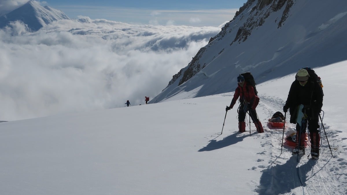2015年攀登北美洲最高峰到達三號營地附近。（受訪者提供）