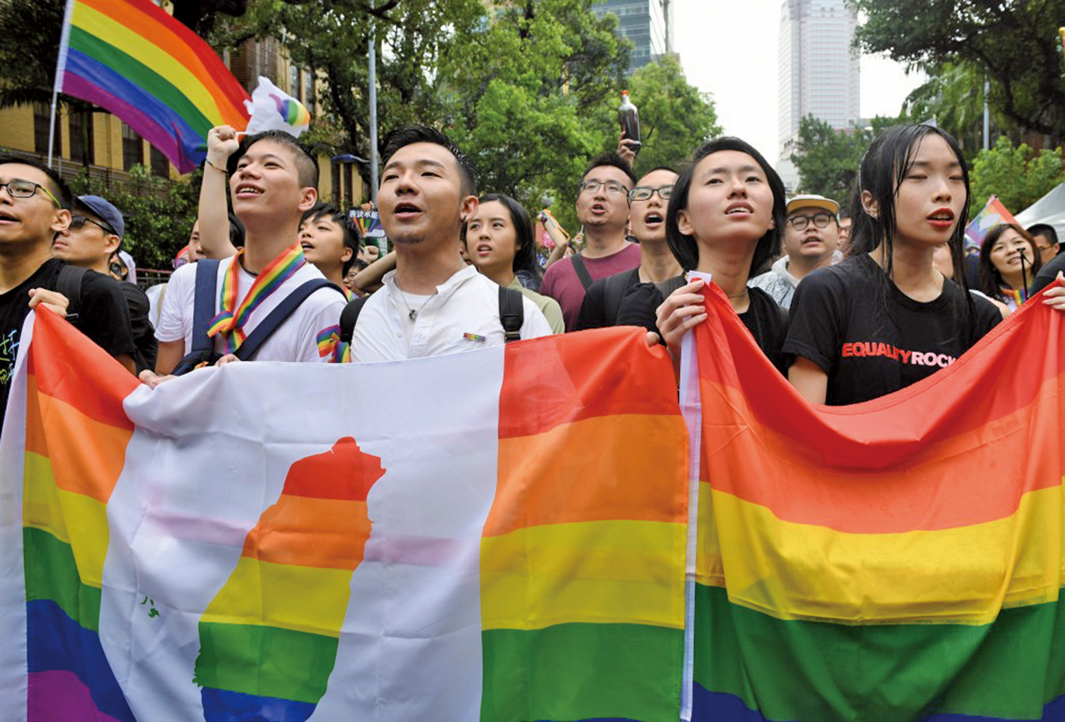 2019年，台灣立法院三讀通過，成為亞洲地區首個同性婚姻合法化的國家。（中央社）