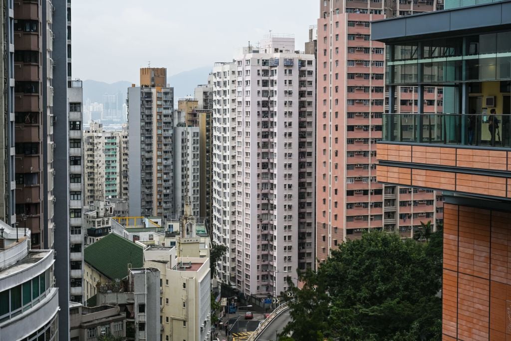 中原城市領先指數CCL今（11月26日）公布截至11月21日，香港樓價一周下跌0.76%。（ANTHONY WALLACE/AFP via Getty Images）