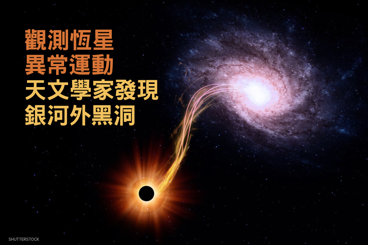 星系與旁邊黑洞的示意圖。（Shutterstock）