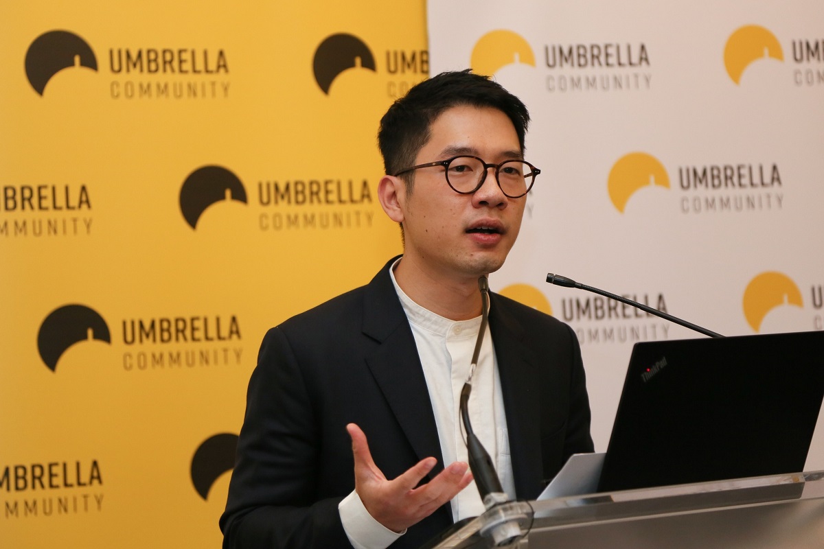 現時流亡英國的前香港立法會議員羅冠聰宣布成立港人組織「香港協會」（The Umbrella Community），期望傳承香港歷史和文化。（羅冠聰Facebook圖片）