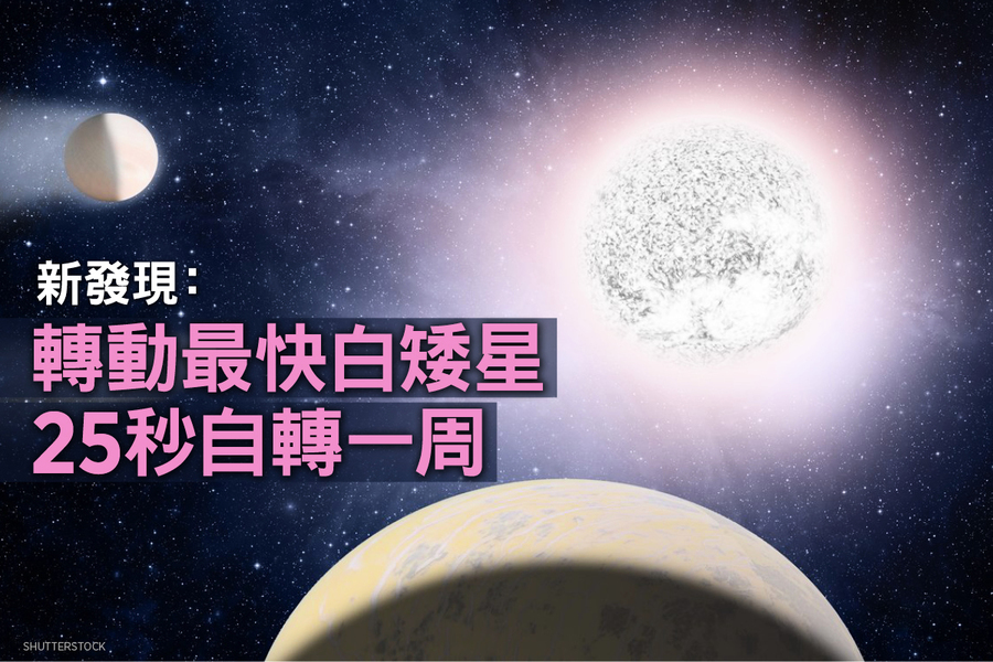 新發現：轉動最快白矮星 25秒自轉一周