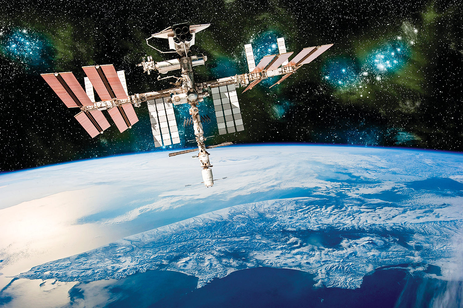 國際太空站示意圖。（Shutterstock）