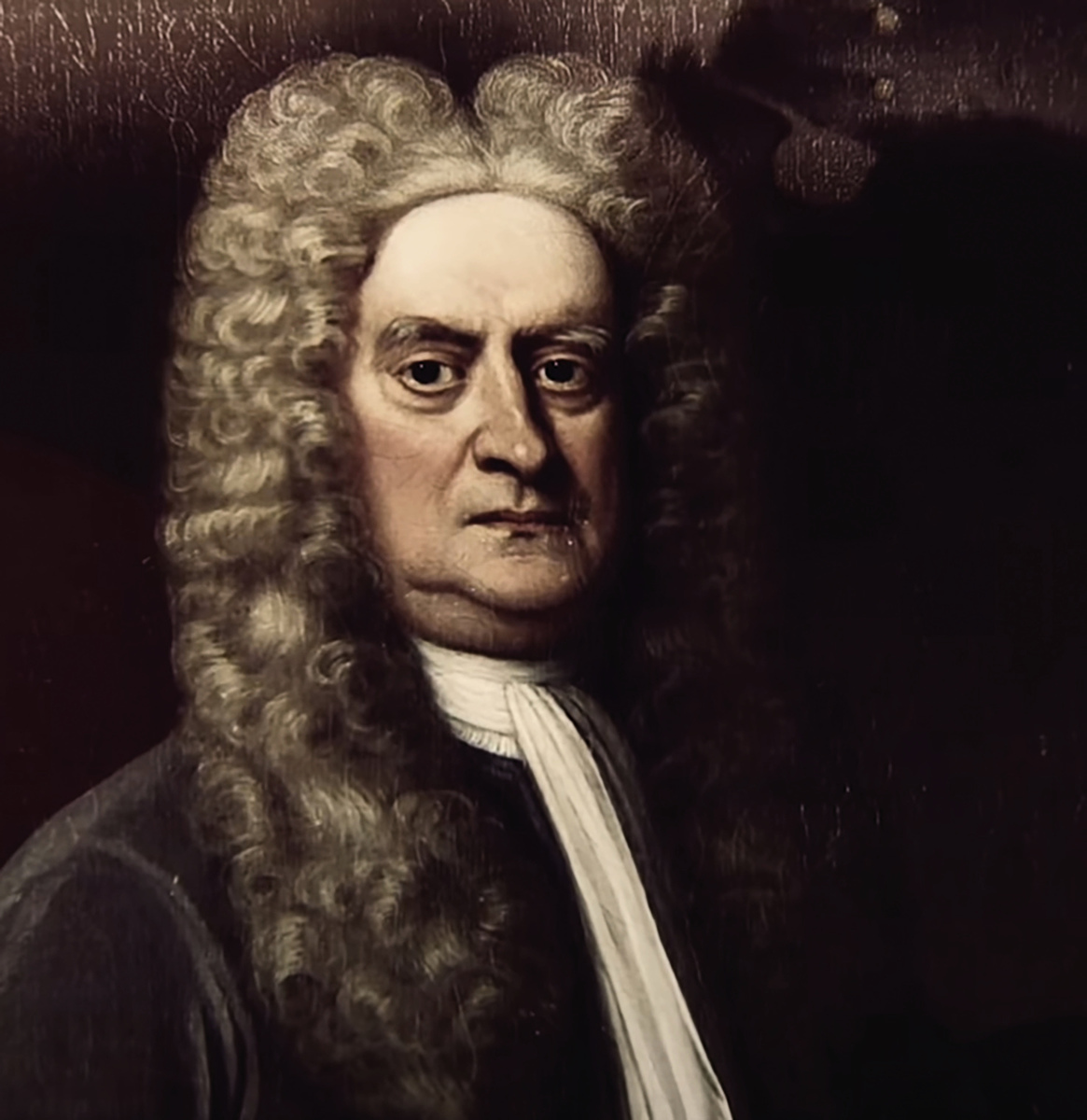 現代科學之父牛頓是一位虔誠信神的人，相信整個完美的宇宙是偉大造物主的傑作。（未解之謎影片截圖）