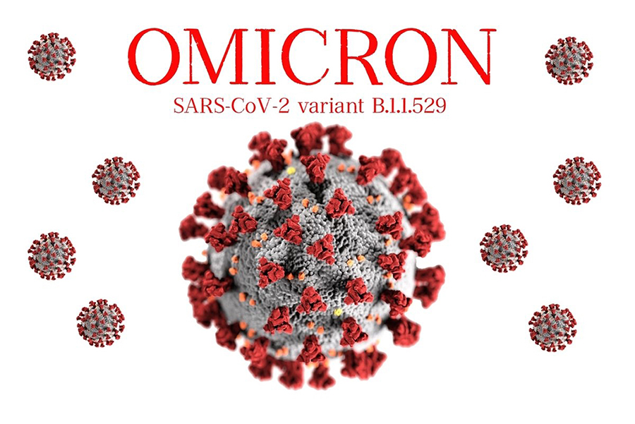 COVID-19新變種Omicron示意圖。（Shutterstock）