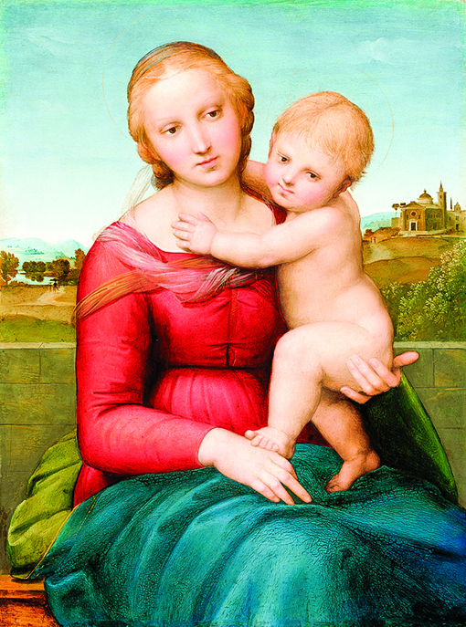 《聖母子》（The small Cowper Madonna），1505年。（公有領域）