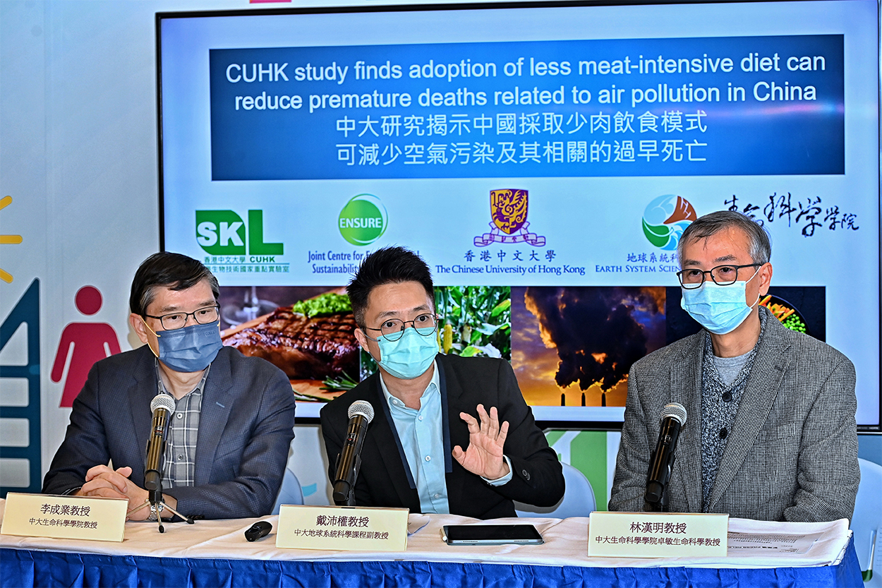 香港中文大學發布一項聯合研究，發現中國若改變嗜食肉類的飲食習慣，廣泛採用多菜少肉的飲食模式，可減輕中國空氣污染和因空氣污染而過早死亡的人數。（宋碧龍／大紀元）
