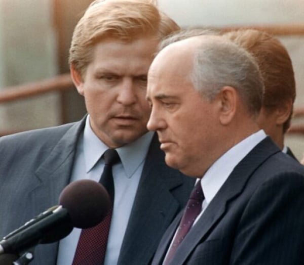 1991年8月24日，蘇共中央委員會總書記戈巴卓夫宣布，蘇共解散。（Getty Images）