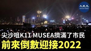 尖沙咀K11 MUSEA擠滿了市民 前來倒數迎接2022