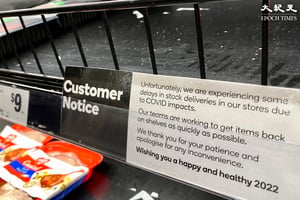 Omicron重創澳洲供應鏈 悉尼超市出現貨品短缺