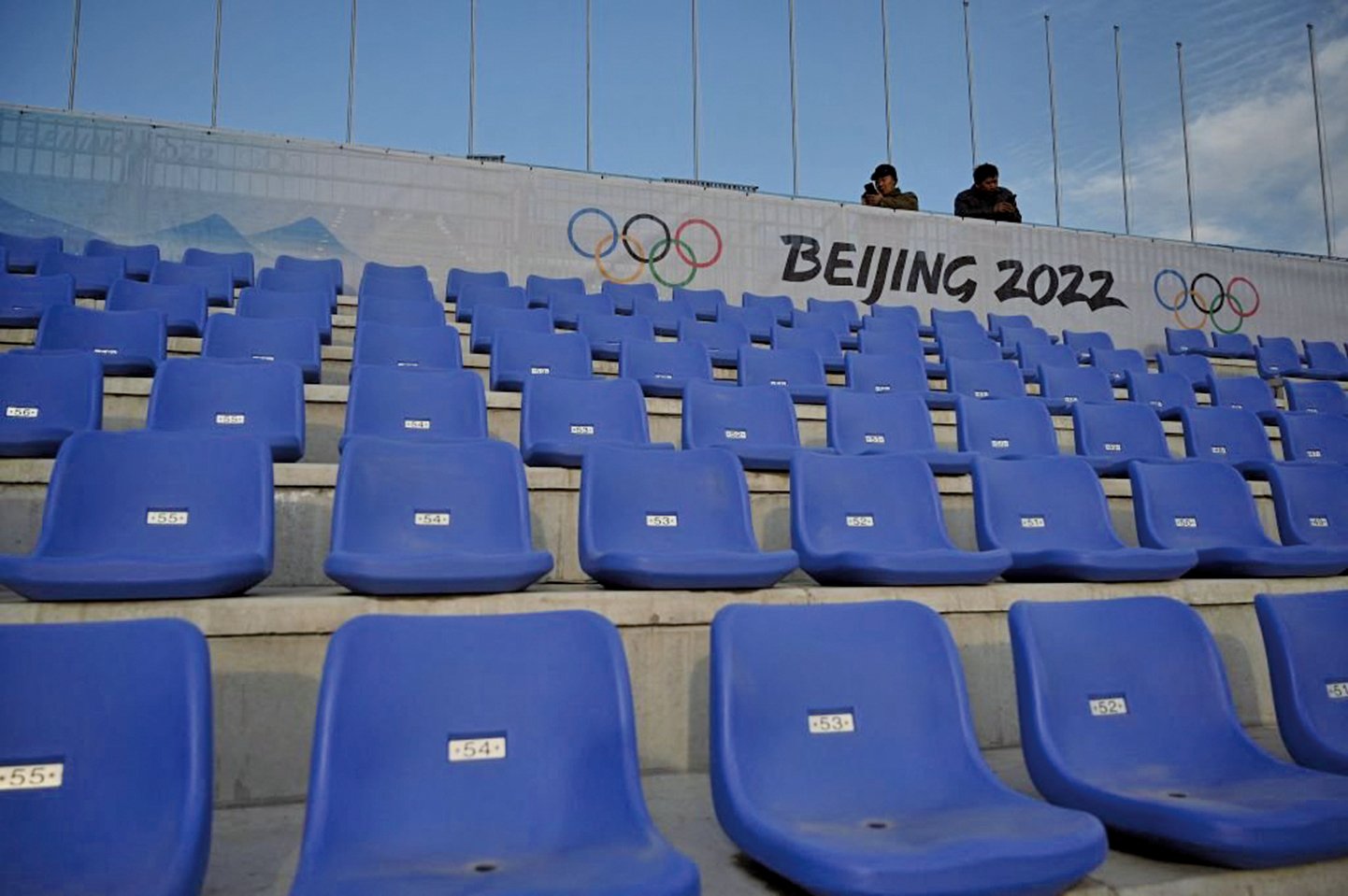 2021年12月15日，北京奧運場館一景。（Noel Celis/AFP）