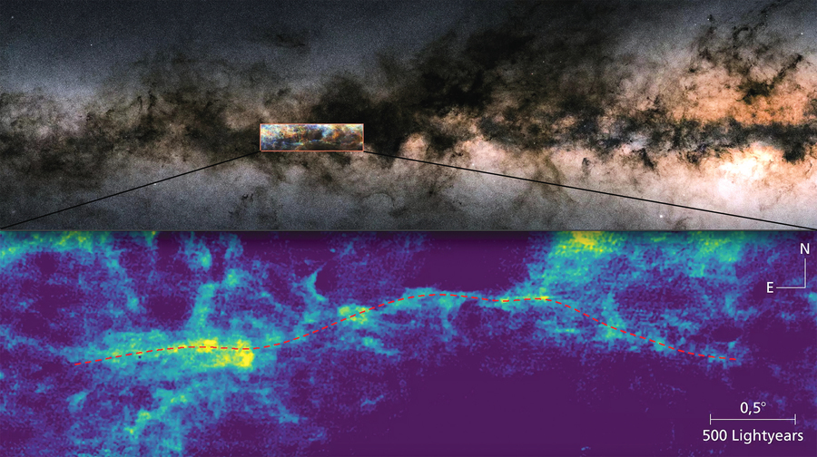 銀河系內驚現巨型氫氣雲帶