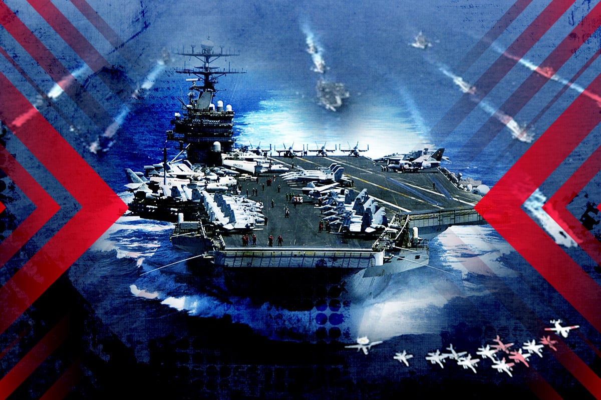 美軍在南海的行動，針對中國區域拒止戰略發生變化。越拒止美國艦隊越多，離中共越近。（大紀元製圖）