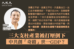 吳明德：三大支柱產業被打壓倒下 中共創「奇蹟」世一GDP？