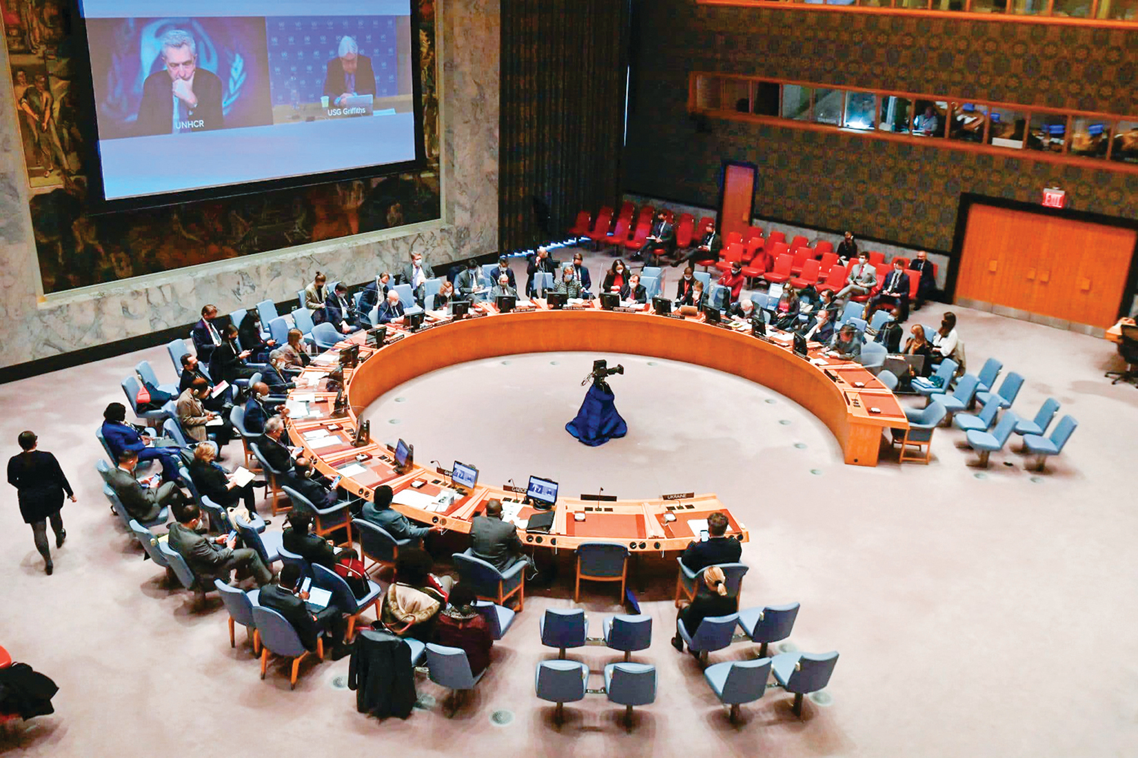 2月28日，聯合國罕見召開緊急特別會議，討論俄羅斯入侵烏克蘭的問題。（Angela Weiss/AFP）