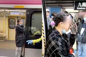 網傳女子口水抹車門阻礙列車運作 其他乘客不滿大罵