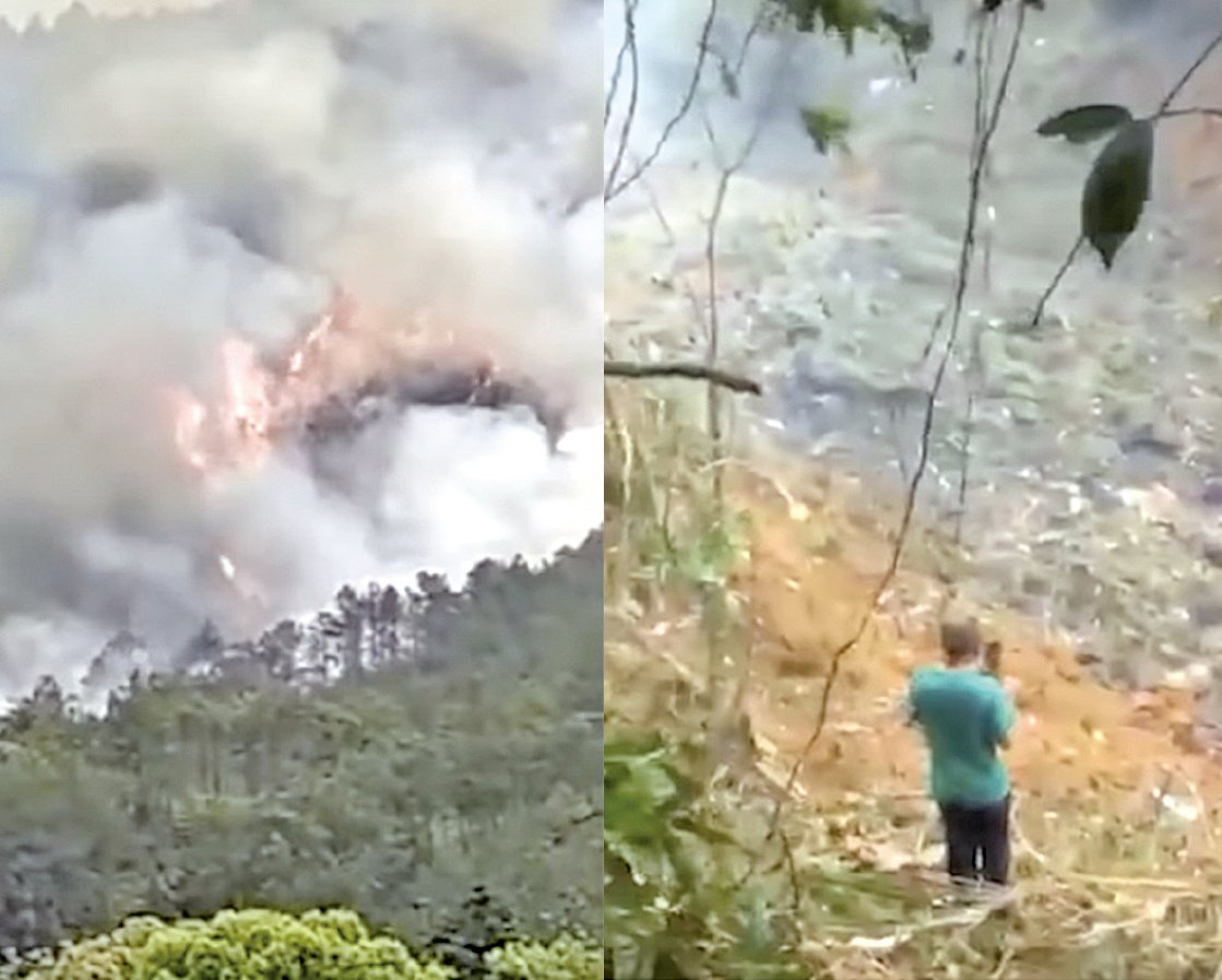 3月21日，東航搭載132人的波音737客機在廣西梧州藤縣墜毀。第一時間目擊者表示，現場看到飛機已經解體成碎片。（影片截圖）