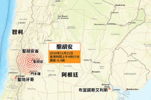 阿根廷聖胡安6.4級強震