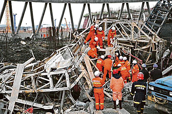 江西豐城電廠嚴重倒塌 67人死3傷