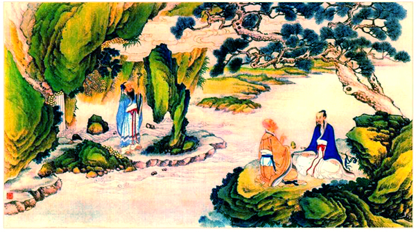清·孫溫彩繪《紅樓夢》第一回插圖。（公有領域）