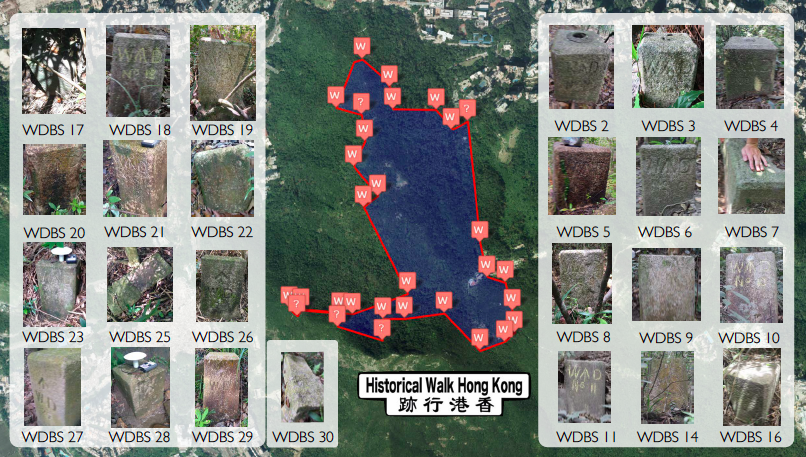 「香港行跡」整理的西高山軍部界石的範圍。（香港行跡提供）