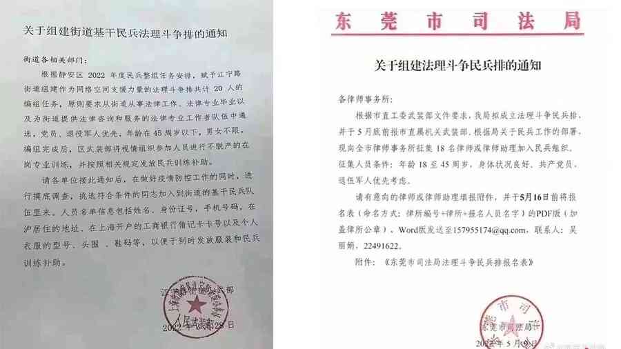 中國多地組建「法理鬥爭民兵排」