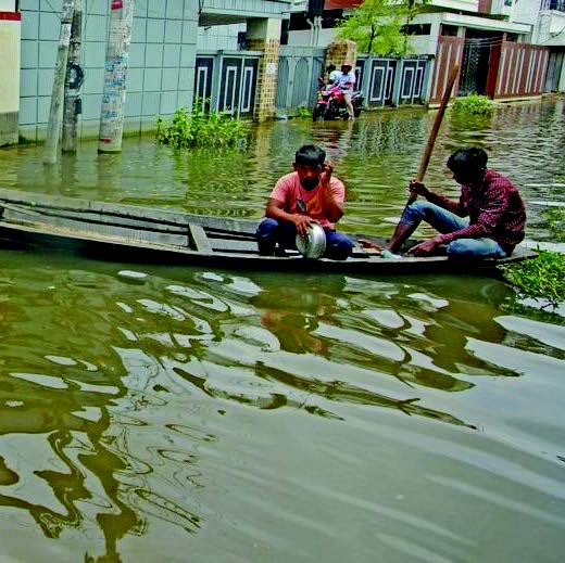 洪水侵襲孟加拉及印度 數百萬人受困57死
