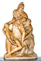 米高安哲羅砸毀了他的雕塑《卸下聖體》嗎？