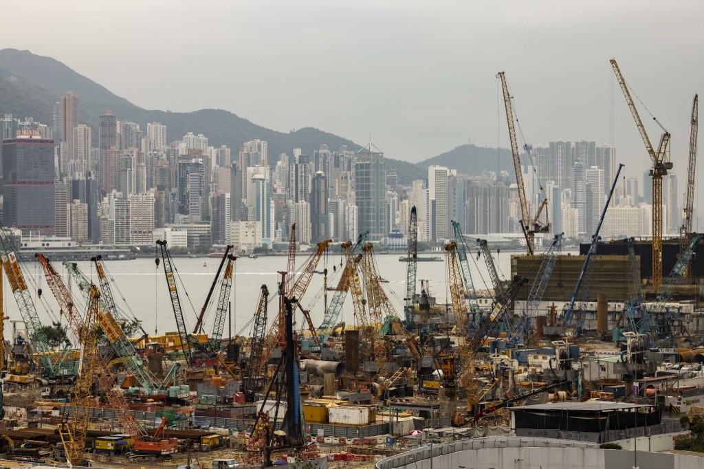 香港PMI於5月錄得54.9。（ISAAC LAWRENCE / AFP）