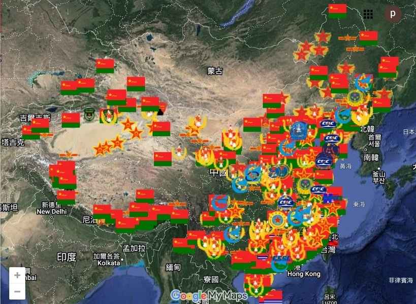 台灣大學生自製共軍基地圖 曝光上千個設施