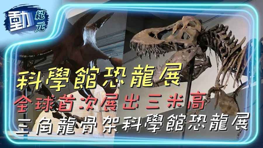 科學館恐龍展 全球首次展出 三角龍骨架科學館恐龍展