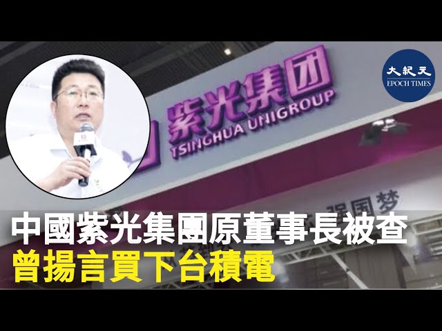中國紫光集團前董事長被查 曾揚言買下台積電