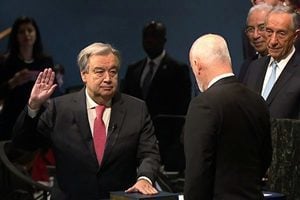 聯合國新秘書長古鐵雷斯宣誓就職