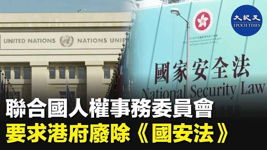 聯合國人權事務委員會 要求港府廢除《國安法》