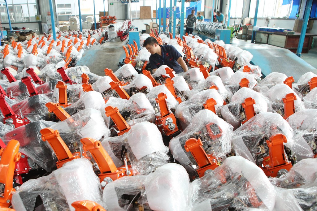 中國財新製造業PMI於7月錄得50.4。（STR / AFP）