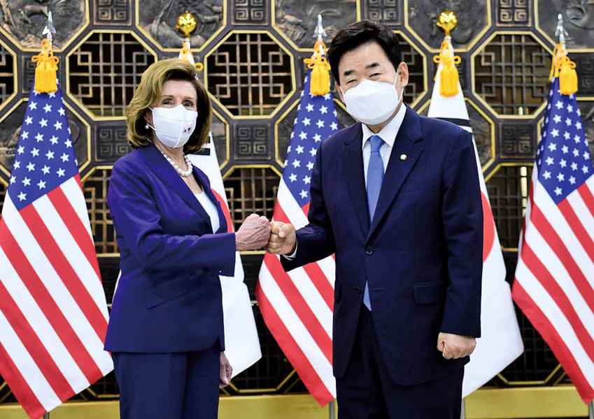 佩洛西會晤南韓議長 誓言保持對北韓強大威懾力  