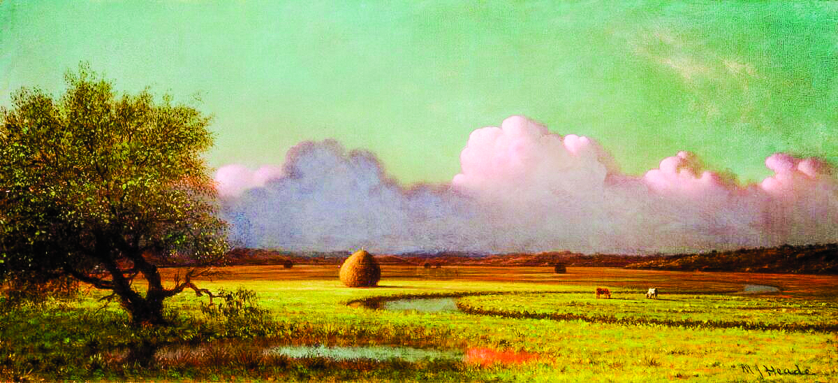 馬丁約翰遜海德的作品《陽光與陰影：紐伯里沼澤》（Sunlight and Shadow: The Newbury Marshes），約1871年創作。布面、油畫。約翰威爾默丁收藏（John Wilmerding Collection）。 （公有領域）