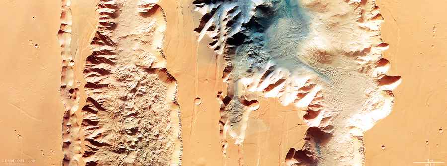 ESA發布最新火星大峽谷照片
