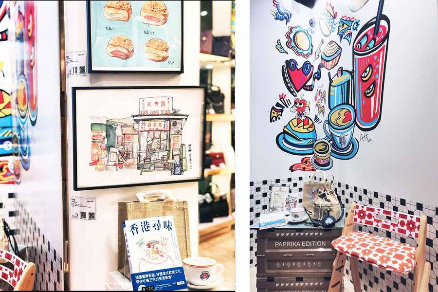 本地手袋品牌邀插畫家合作 聯乘推出港式茶餐廳冰室藝術展