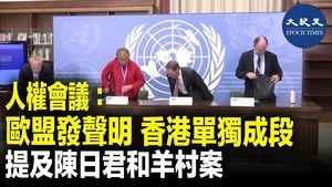 人權會議：歐盟發聲明 香港單獨成段 提及陳日君和羊村案