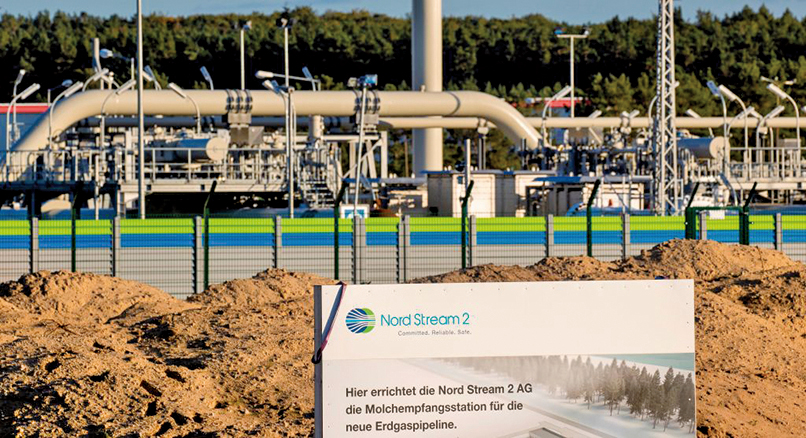 圖為位於德國東北部的「北溪二號」（Nord Stream 2）天然氣管道。(AFP) 